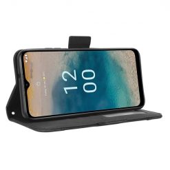 Lacné Kryty | Peňaženkové puzdro Slots case čierne – Nokia G22 | Lacné Kryty