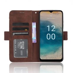 Lacné Kryty | Peňaženkové puzdro Slots case hnedé – Nokia G22 | Lacné Kryty