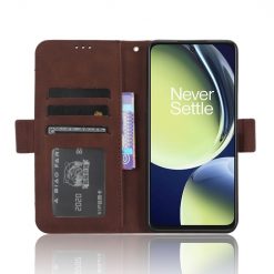 Lacné Kryty | Peňaženkové puzdro Slots case hnedé – OnePlus Nord CE 3 Lite 5G | Lacné Kryty