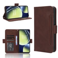 Lacné Kryty | Peňaženkové puzdro Slots case hnedé – OnePlus Nord CE 3 Lite 5G | Lacné Kryty