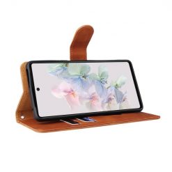 Lacné Kryty | Peňaženkové puzdro Solid hnedé – Google Pixel 7 5G | Lacné Kryty