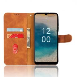 Lacné Kryty | Peňaženkové puzdro Solid hnedé – Nokia G22 | Lacné Kryty