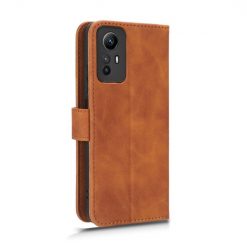 Lacné Kryty | Peňaženkové puzdro Solid hnedé – Xiaomi Redmi Note 12S | Lacné Kryty