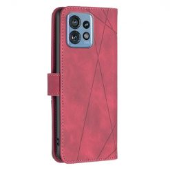 Knižkové puzdro Rhombus červené – Motorola Edge 40 Pro | Lacné Kryty Lacné Kryty | Knižkové puzdro Rhombus červené – Motorola Edge 40 Pro | Lacné Kryty