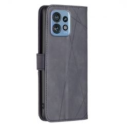 Knižkové puzdro Rhombus čierne – Motorola Edge 40 Pro | Lacné Kryty Lacné Kryty | Knižkové puzdro Rhombus čierne – Motorola Edge 40 Pro | Lacné Kryty