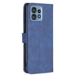 Lacné Kryty | Knižkové puzdro Rhombus modré – Motorola Edge 40 Pro | Lacné Kryty