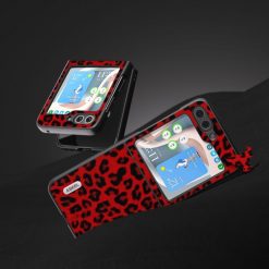 Kryt Abeel Leopard Case červený – Samsung Galaxy Z Flip 5 | Lacné Kryty Lacné Kryty | Kryt Abeel Leopard Case červený – Samsung Galaxy Z Flip 5 | Lacné Kryty