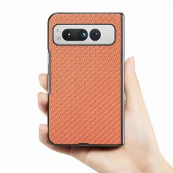 Lacné Kryty | Kryt Carbon Fiber hnedý – Google Pixel Fold | Lacné Kryty