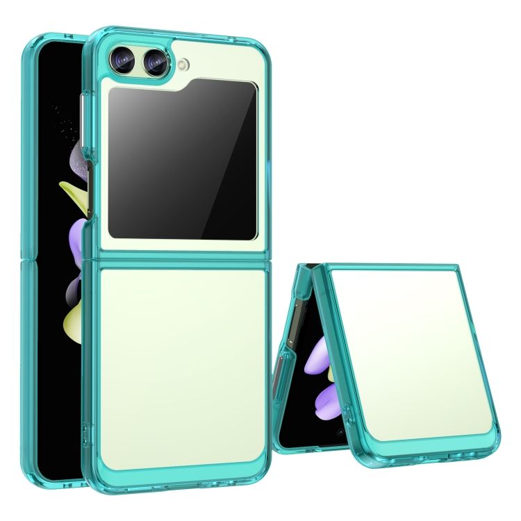 Ochranný kryt Colorful Acrylic case transparentno-modrý – Samsung Galaxy Z Flip 5