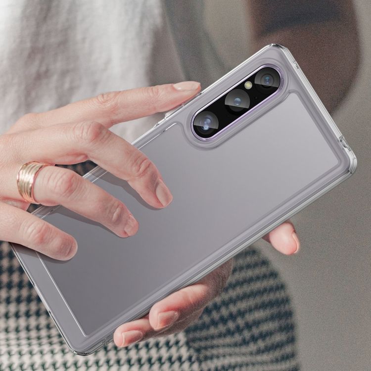 Ochranný kryt Colorful Acrylic case transparentný – Sony Xperia 1 V | Lacné Kryty Lacné Kryty | Ochranný kryt Colorful Acrylic case transparentný – Sony Xperia 1 V | Lacné Kryty