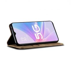 Peňaženkové puzdro Denim Texture svetlohnedé – Oppo A98 5G | Lacné Kryty Lacné Kryty | Peňaženkové puzdro Denim Texture svetlohnedé – Oppo A98 5G | Lacné Kryty