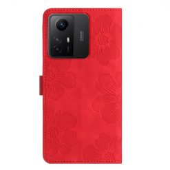 Peňaženkové puzdro Embossing Pattern Kvety červené – Xiaomi Redmi Note 12S | Lacné Kryty Lacné Kryty | Peňaženkové puzdro Embossing Pattern Kvety červené – Xiaomi Redmi Note 12S | Lacné Kryty