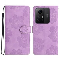 Peňaženkové puzdro Embossing Pattern Kvety fialové – Xiaomi Redmi Note 12S | Lacné Kryty Lacné Kryty | Peňaženkové puzdro Embossing Pattern Kvety fialové – Xiaomi Redmi Note 12S | Lacné Kryty