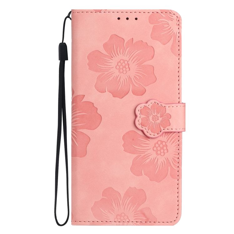 Peňaženkové puzdro Embossing Pattern Kvety ružové – Xiaomi Redmi Note 12S