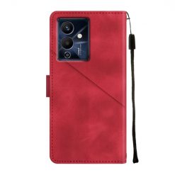 Lacné Kryty | Peňaženkové puzdro Embossing Pattern Square červené – Infinix Note 12 Pro 5G | Lacné Kryty