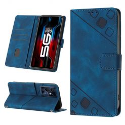 Lacné Kryty | Peňaženkové puzdro Embossing Pattern Square modré – Infinix Note 12 Pro 5G | Lacné Kryty