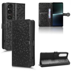 Peňaženkové puzdro Honeycomb Dot Texture Case čierne – Sony Xperia 1 V | Lacné Kryty Lacné Kryty | Peňaženkové puzdro Honeycomb Dot Texture Case čierne – Sony Xperia 1 V | Lacné Kryty