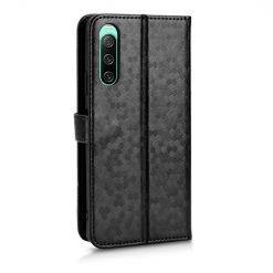 Peňaženkové puzdro Honeycomb Dot Texture Case čierne – Sony Xperia 10 V | Lacné Kryty Lacné Kryty | Peňaženkové puzdro Honeycomb Dot Texture Case čierne – Sony Xperia 10 V | Lacné Kryty