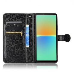 Peňaženkové puzdro Honeycomb Dot Texture Case čierne – Sony Xperia 10 V | Lacné Kryty Lacné Kryty | Peňaženkové puzdro Honeycomb Dot Texture Case čierne – Sony Xperia 10 V | Lacné Kryty