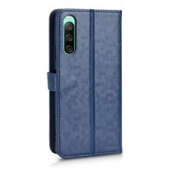 Lacné Kryty | Peňaženkové puzdro Honeycomb Dot Texture Case modré – Sony Xperia 10 V | Lacné Kryty