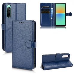 Lacné Kryty | Peňaženkové puzdro Honeycomb Dot Texture Case modré – Sony Xperia 10 V | Lacné Kryty