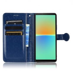 Lacné Kryty | Peňaženkové puzdro Honeycomb Dot Texture Case modré – Sony Xperia 10 V | Lacné Kryty