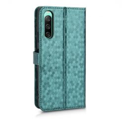 Peňaženkové puzdro Honeycomb Dot Texture Case zelené – Sony Xperia 10 V | Lacné Kryty Lacné Kryty | Peňaženkové puzdro Honeycomb Dot Texture Case zelené – Sony Xperia 10 V | Lacné Kryty
