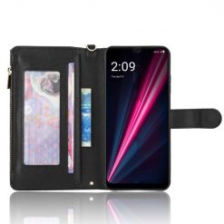 Lacné Kryty | Peňaženkové puzdro Litchi Wallet case čierne – T Phone Pro / T Phone Pro (2023) | Lacné Kryty