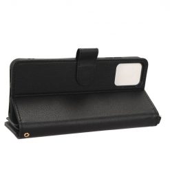 Lacné Kryty | Peňaženkové puzdro Litchi Wallet case čierne – T Phone Pro / T Phone Pro (2023) | Lacné Kryty