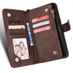 Lacné Kryty | Peňaženkové puzdro Litchi Wallet case hnedé – T Phone Pro / T Phone Pro (2023) | Lacné Kryty