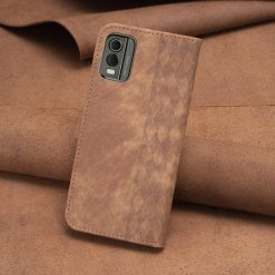 Peňaženkové puzdro Plaid case hnedé – Nokia C32 | Lacné Kryty Lacné Kryty | Peňaženkové puzdro Plaid case hnedé – Nokia C32 | Lacné Kryty