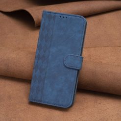 Lacné Kryty | Peňaženkové puzdro Plaid case modré – Nokia C32 | Lacné Kryty