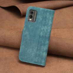 Lacné Kryty | Peňaženkové puzdro Plaid case zelené – Nokia C32 | Lacné Kryty