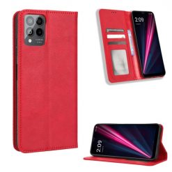 Lacné Kryty | Peňaženkové puzdro Retro Leather červené – T Phone Pro / T Phone Pro (2023) | Lacné Kryty