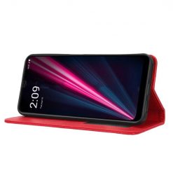 Lacné Kryty | Peňaženkové puzdro Retro Leather červené – T Phone Pro / T Phone Pro (2023) | Lacné Kryty