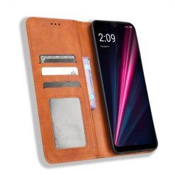 Lacné Kryty | Peňaženkové puzdro Retro Leather hnedé – T Phone Pro / T Phone Pro (2023) | Lacné Kryty