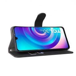 Lacné Kryty | Peňaženkové puzdro Solid čierne – TCL 30 / 30+ | Lacné Kryty