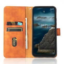 Lacné Kryty | Peňaženkové puzdro Solid hnedé – Nokia XR20 | Lacné Kryty