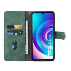 Lacné Kryty | Peňaženkové puzdro Solid zelené – TCL 30 / 30+ | Lacné Kryty