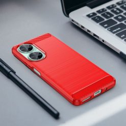Lacné Kryty | Zadný Kryt Carbon červený – Huawei Nova 11i | Lacné Kryty