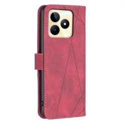 Knižkové puzdro Rhombus červené – Realme C53 | Lacné Kryty Lacné Kryty | Knižkové puzdro Rhombus červené – Realme C53 | Lacné Kryty