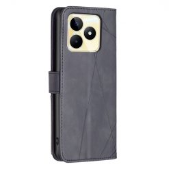 Knižkové puzdro Rhombus čierne – Realme C53 | Lacné Kryty Lacné Kryty | Knižkové puzdro Rhombus čierne – Realme C53 | Lacné Kryty