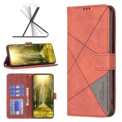 Lacné Kryty | Knižkové puzdro Rhombus hnedé – Realme C53 | Lacné Kryty