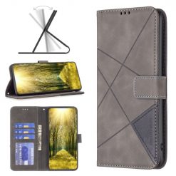 Lacné Kryty | Knižkové puzdro Rhombus sivé – Realme C53 | Lacné Kryty