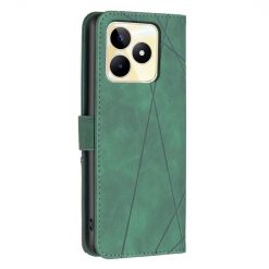 Lacné Kryty | Knižkové puzdro Rhombus zelené – Realme C53 | Lacné Kryty