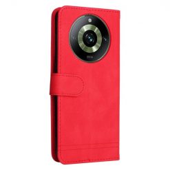 Lacné Kryty | Knižkové puzdro Skin Feel case červené – Realme 11 Pro / 11 Pro+ | Lacné Kryty
