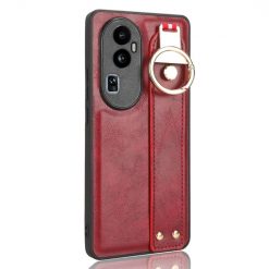 Lacné Kryty | Kryt Wristband Case červený – Oppo Reno10 5G (Reno 10 5G) | Lacné Kryty