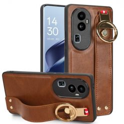 Kryt Wristband Case hnedý – Oppo Reno10 5G (Reno 10 5G) | Lacné Kryty Lacné Kryty | Kryt Wristband Case hnedý – Oppo Reno10 5G (Reno 10 5G) | Lacné Kryty