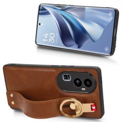 Kryt Wristband Case hnedý – Oppo Reno10 5G (Reno 10 5G) | Lacné Kryty Lacné Kryty | Kryt Wristband Case hnedý – Oppo Reno10 5G (Reno 10 5G) | Lacné Kryty