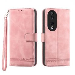 Lacné Kryty | Peňaženkové puzdro Dierfeng Dream Case ružové – Honor 90 | Lacné Kryty